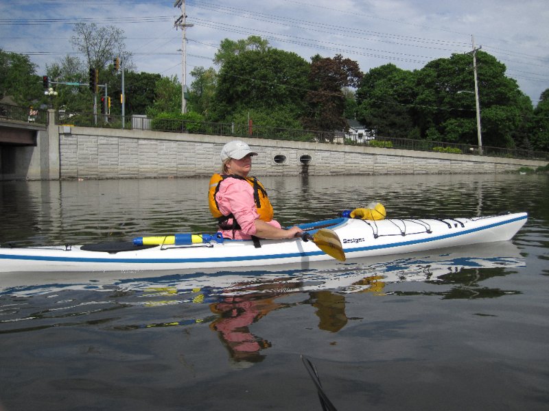 FoxRiverKayak050210-0535.jpg - Just cross under the Prairie St bridge, paddeling (drifting?) South