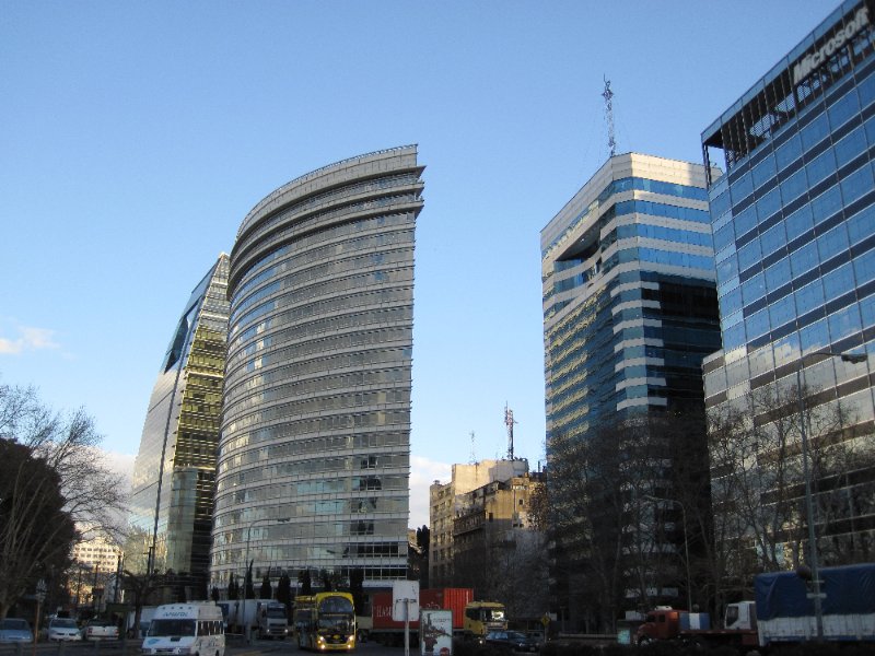 BuenosAires080210-1535.jpg - Torre Bouchard (left background), Edificio Republica (left forward), Edificio Fortabat (mid background), Edificio Microsoft (right)