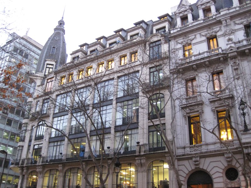 BuenosAires080210-1634.jpg - Architecturally beautiful building on the Avenida de Mayo. Casa de la Cultura (right)