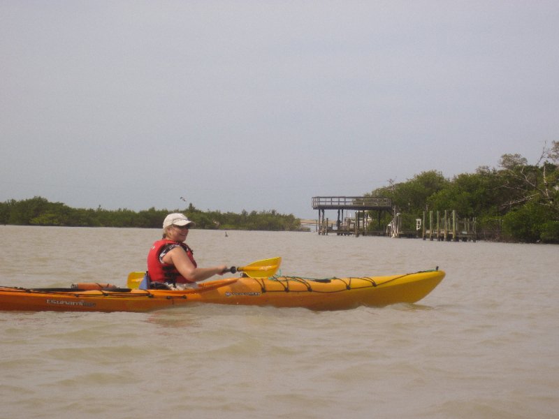 Captiva051310-0700.jpg - Just pass the South tip of Buck Key, you can see the newly opened Blind Pass in the background.  The tidal current is strong (against) so wwe don't go toop close.