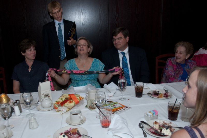 DSC_3337.jpg - Opening Birthday Presents at Morton's Steakhouse