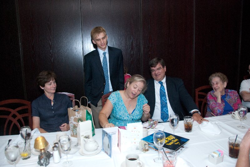 DSC_3354.jpg - Opening Birthday Presents at Morton's Steakhouse