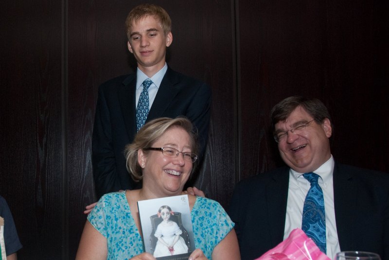 DSC_3360.jpg - Opening Birthday Presents at Morton's Steakhouse