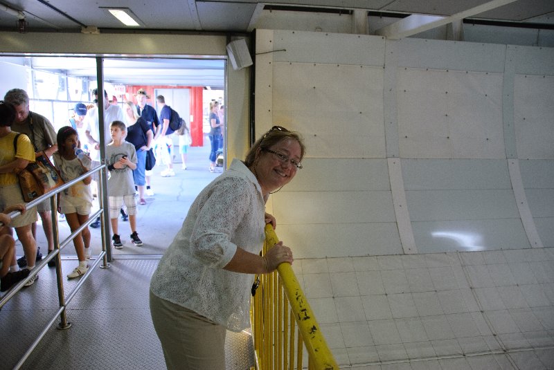 KSC110110-6596.jpg - Shuttle Explorer Exhibit Cathie overlooking payload area