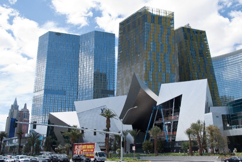 LasVegas042410-2492.jpg - The Crystals shoping complex. Aria Resort & Casino, background.