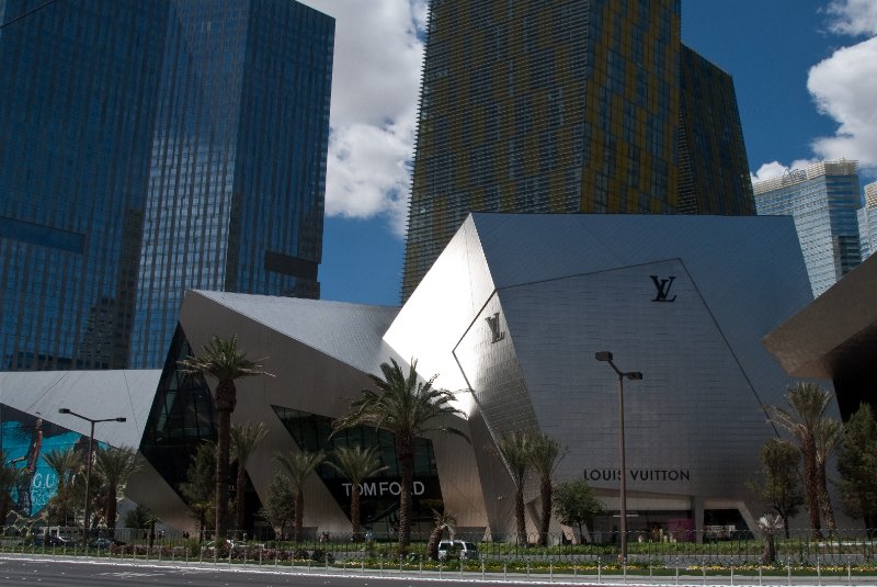 LasVegas042410-2495.jpg - The Crystals shoping complex. Aria Resort & Casino, background.