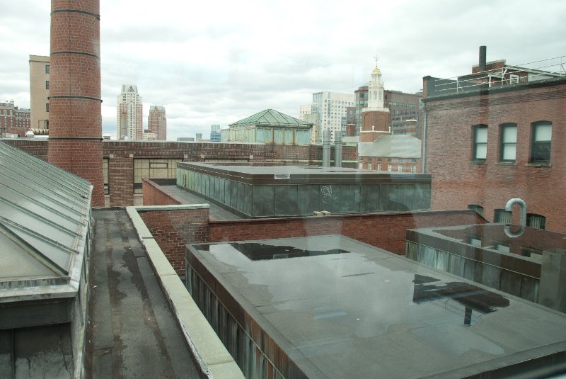 RISD120210-7155.jpg - An industrial view of the RISD campus from the Bridge Gallery of the RISD Museum of Art