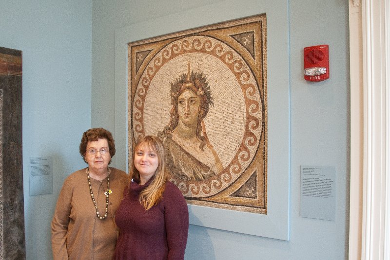 RISD120210-7151.jpg - Mom and Liz with RISD's iconic Baccus mosaic