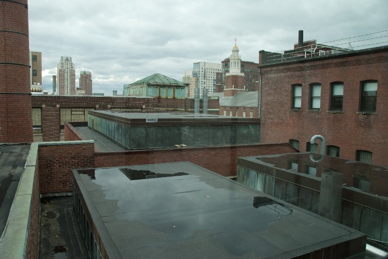 RISD120210-7158.jpg - An industrial view of the RISD campus from the Bridge Gallery of the RISD Museum of Art