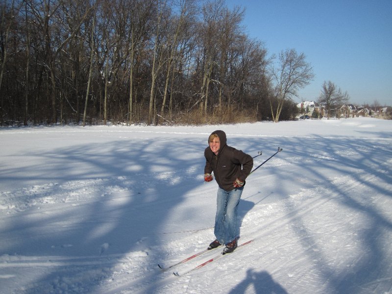 XCSkiArrowhead122910-2052.jpg - Mike Cross Country Skiing Arrowhead West Golf Course, 6th fairway