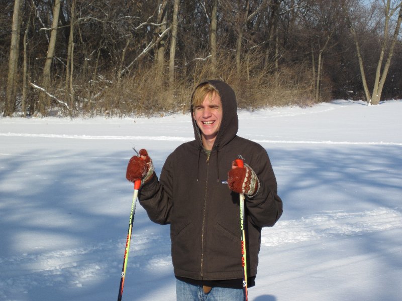 XCSkiArrowhead122910-2053.jpg - Mike Cross Country Skiing Arrowhead West Golf Course, 6th fairway