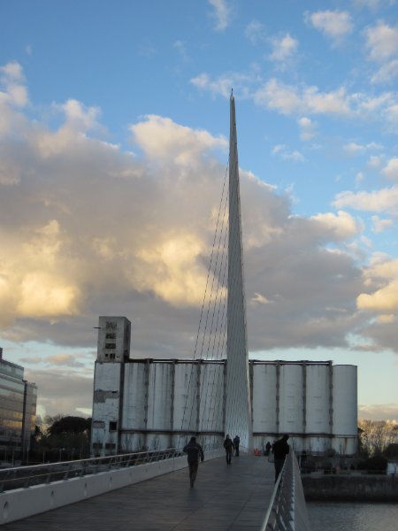 BuenosAires080210-1593.jpg - Puente de la Mujer.  Silos de la Junta Nacional de Granos (East side of bridge)