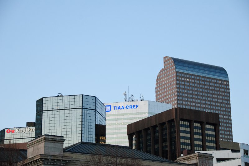 Denver041410-2271.jpg - Denver Cityscape: Independence Plaza (brownish), 1670 Broadway (TIAA-CREF), Wells Fargo Center (right)