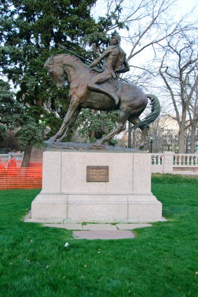 Denver041410-2277.jpg - "On the Ware Trail" presented to Denver by Stephen Knight, AD 1922