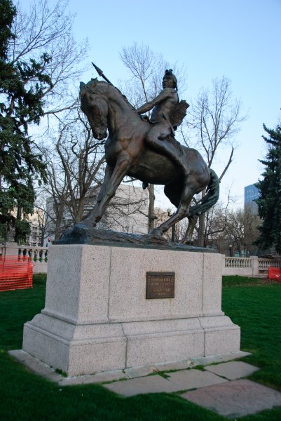 Denver041410-2279.jpg - "On the War Trail" presented to Denver by Stephen Knight, AD 1922