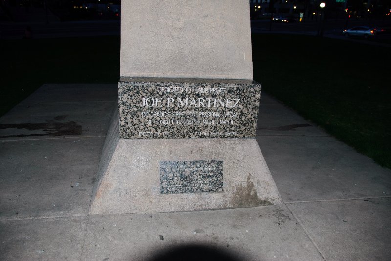 Denver041410-2300.jpg - Dedicated to Joe P. Martine. First Congressional medal of honor recipient of World War II.  Sculptor:  Emanuel Martinez