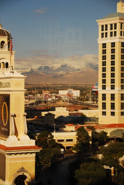 LasVegas020910-0749.jpg - Spring Mountains, Viewed looking West  from my room on the 16th floor of the Planet Hollywood Resort and Casino