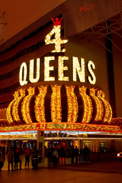 LasVegas020910-0776.jpg - Four Queens Hotel & Casino. At corner of Casino Center Blvd and Fremont Street