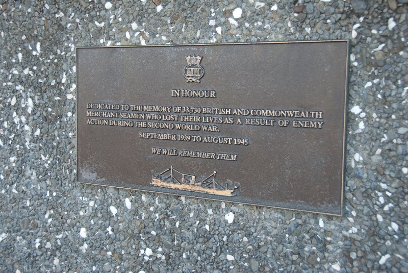 DSC_6108.jpg - Frank Kitts Park Commemorative plaque: Merchant Seamen who lost their lives in WW II