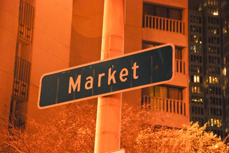 SanFrancisco030910-1847.jpg - Market Street near Bart station, part of my Evening Walk Through San Francisco