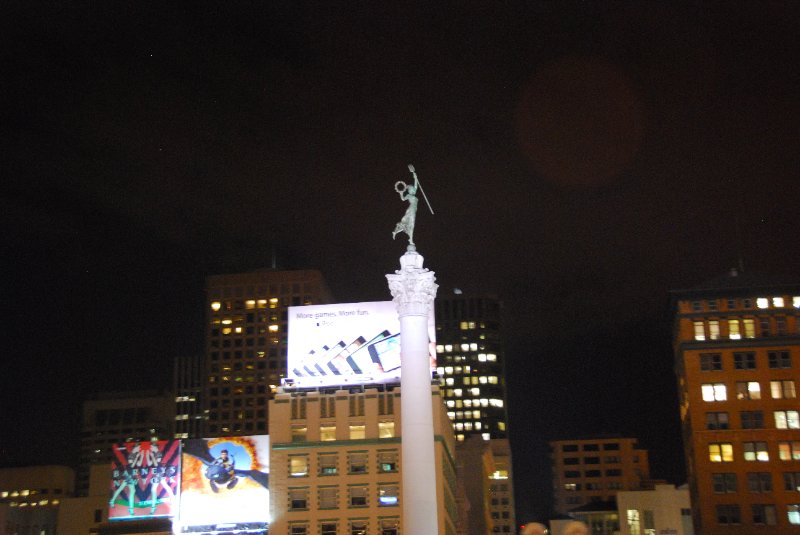 SanFrancisco030910-1778.jpg - Union Square Park on Powell, Powell and Market Cable Car Ride. Dewey Monument (Column, center)