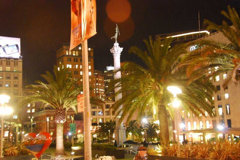 SanFrancisco030910-1781.jpg - Union Square Park on Powell, Powell and Market Cable Car Ride. Dewey Monument (Column, center)