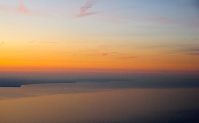 Toronto032810-5.jpg - Flying West over Lake Michigan, about to cross the Western Coastline into Illinois