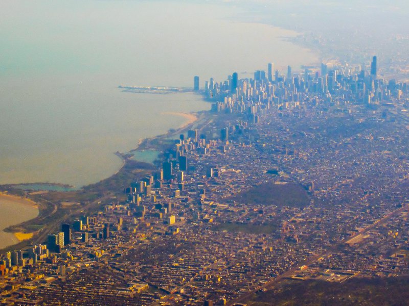 Toronto032810.jpg - Flying from OHare to Toronto, view of downtown Chicago