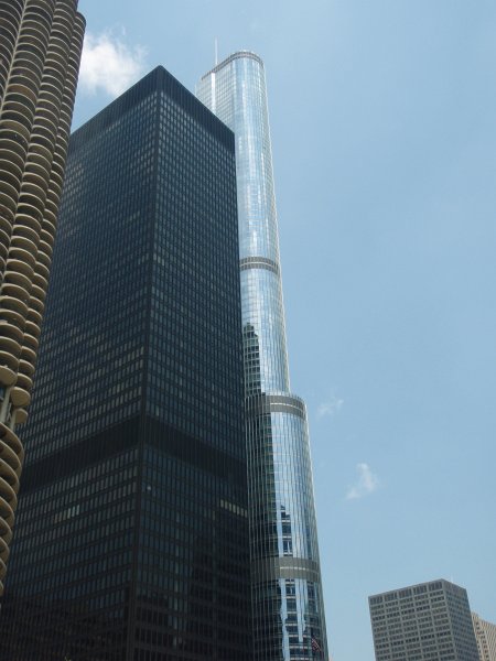 ChicagoRiverKayak071711-7170030.jpg - Marina Tower (left edge), IBM Building, Trump Tower. Equitable Building (lower right)