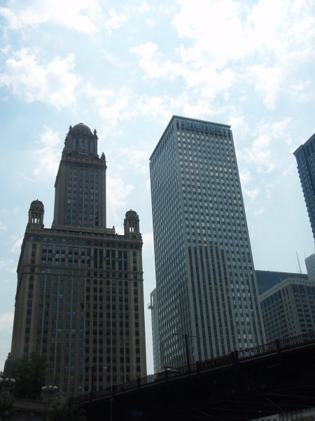 ChicagoRiverKayak071711-7170037.jpg - At Wabash Ave bridge: Mather Tower (center), Unitrin Building