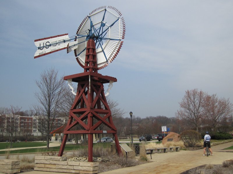 FoxRiverBike040911-2518.jpg - Windmill, US Wind Engine & Pump Company, Model E Circa, 1905.