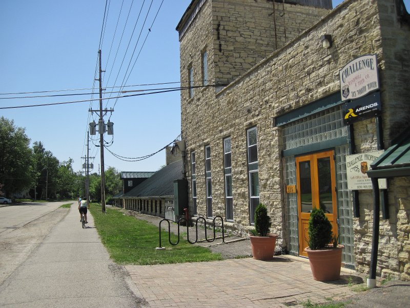 FoxRiverBike052211-2536.jpg - Biking South along the former Challange Windmill plant (now office/condos)