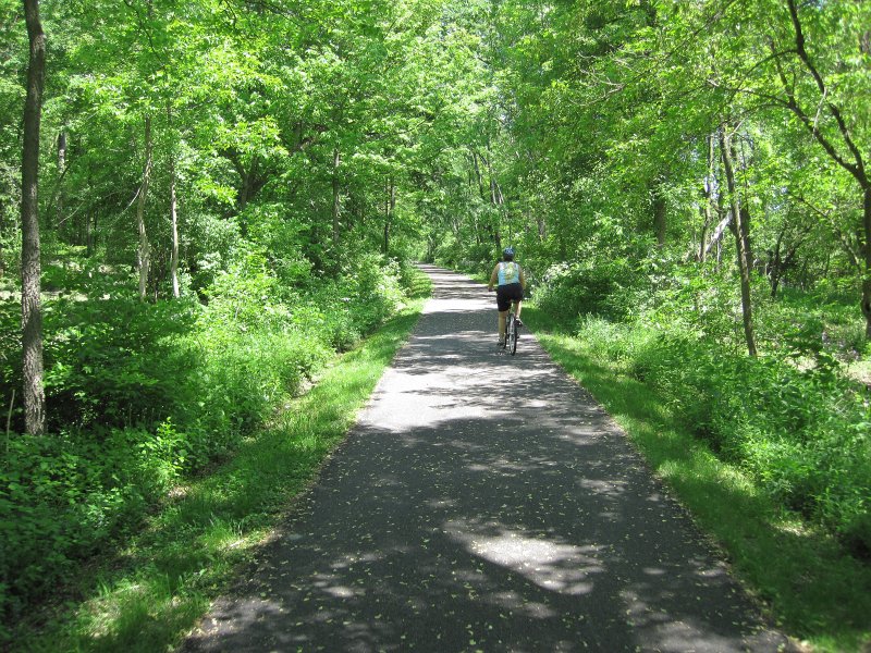 FoxRiverBike052211-2549.jpg - Heading North on the Fox River Bike Trail, toward Batavia