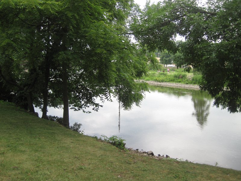 FoxRiverBike071611-2807.jpg - View of Island near Main St Batavia.  Note low water level.