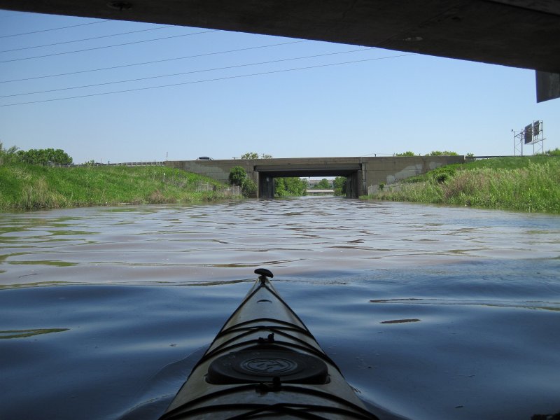LakeBusseKayak053011-2565.jpg - Paddleing under Golf Rd, heading to I-90 expressway bridge