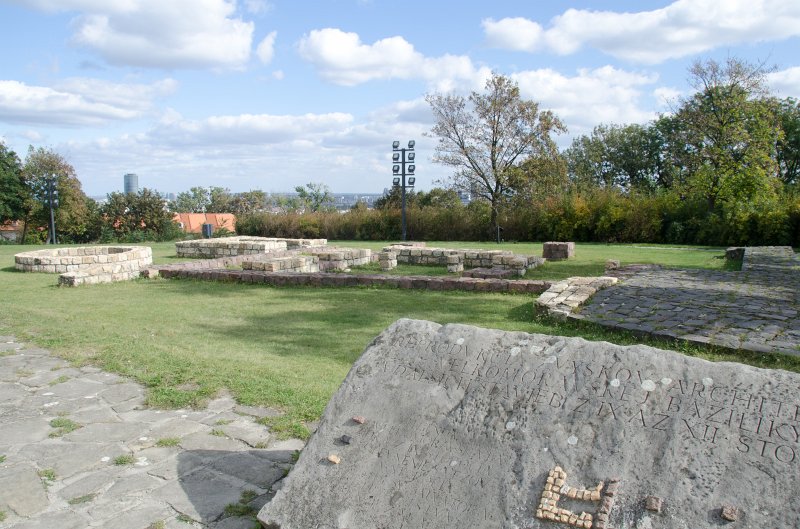 Bratislava101411-6531.jpg - Foundations of Great Moravian Basilica and Church of Holy Saviour