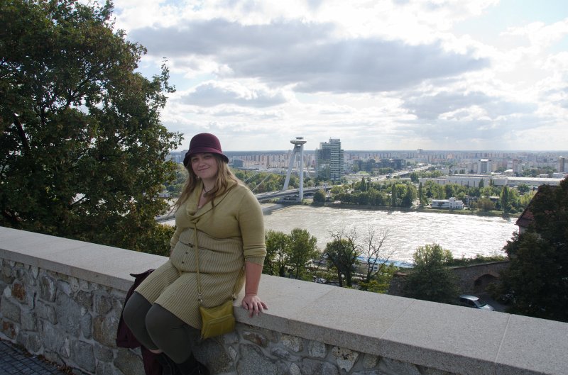 Bratislava101411-6538.jpg - Liz, Danube River, view from Castle