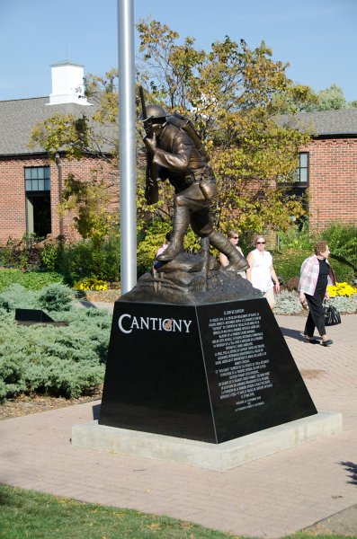 Cantigny100811-6245.jpg - "The Lion of Cantigny" Statue, dedicated 11/11/2008
