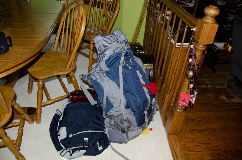 DSC_3844.jpg - Mike packed, ready for Haiti trip