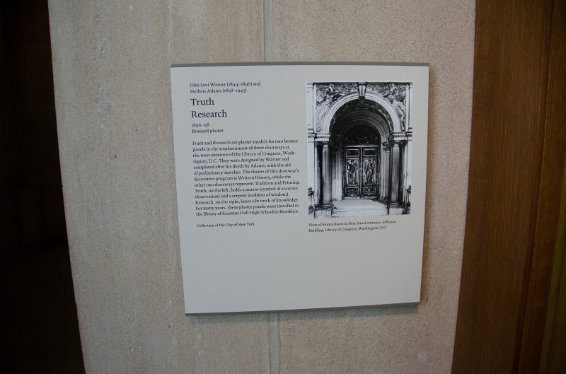 Manhattan032611-1864-2.jpg - "Truth and Research," Bronzed plaster of Library of Congress doors by Warner and Adams, 1896-98