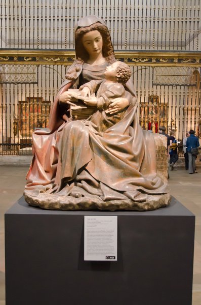 Manhattan032611-1870-2.jpg - "Virgin and Child," limestone carving by Claus de Werve, 1415-17.