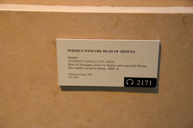 Manhattan032611-1873-2.jpg - "Perseus with the Head of Medusa," marble status carved by Antonio Canova, 1804-6