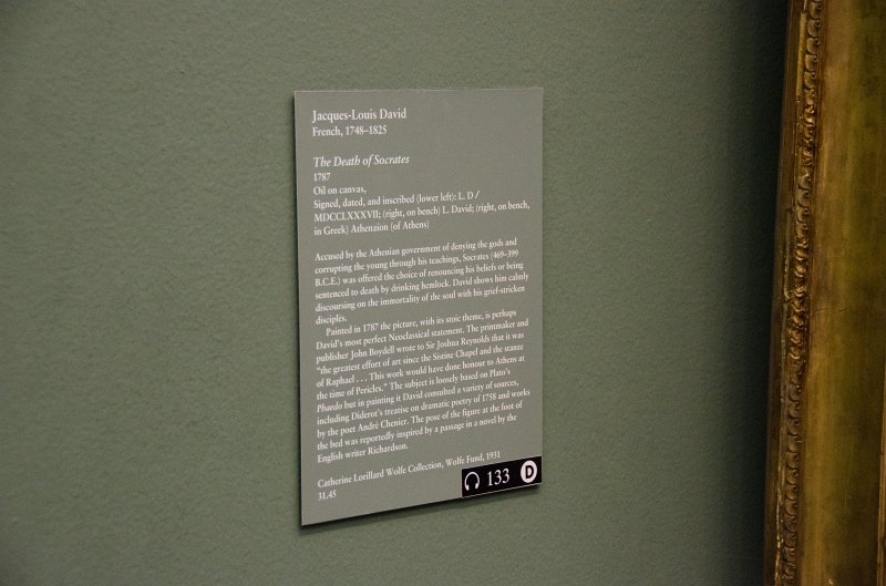 Manhattan032611-1896-2.jpg - "The Death of Socrates," by Jacques-Louis David, 1787.