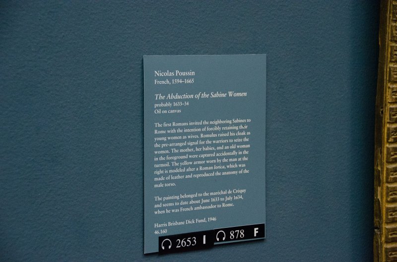 Manhattan032611-1910-2.jpg - "The Abduction of the Sabine Women," oil on canvas painting by Nicolas Poussin, 1633-34.