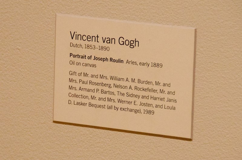 Manhattan032611-2000.jpg - "Portrait of Joseph Roulin," Oil on canvas painting by Vincent van Gogh, 1889.