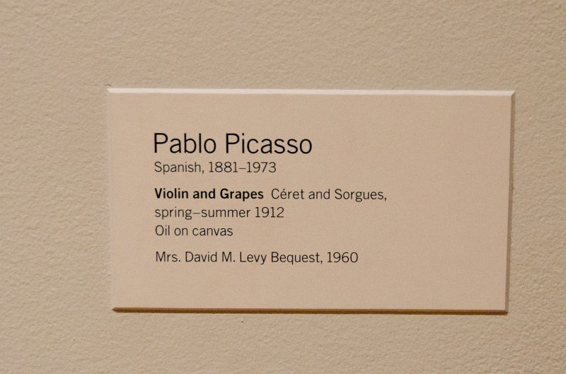 Manhattan032611-2005.jpg - "Violin and Grapes," oil on canvas painting by Pablo Picasso, 1912