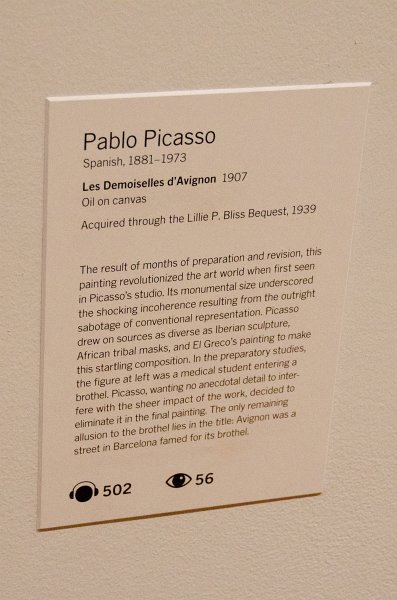 Manhattan032611-2008.jpg - "Les Demoiselles d"Avignon," oil on canvas painting by Pablo Picasso, 1907.