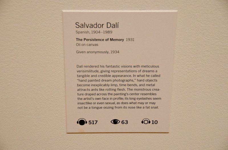 Manhattan032611-2032.jpg - "The Persistence of Memory," oil on canvas painting by Salvador Dalí, 1931