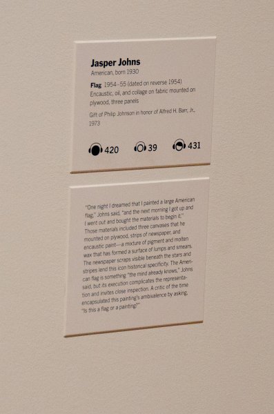 Manhattan032611-2036.jpg - "Flag," Encaustic, oil, and collage on fabric by Jasper Johns, 1954-55.