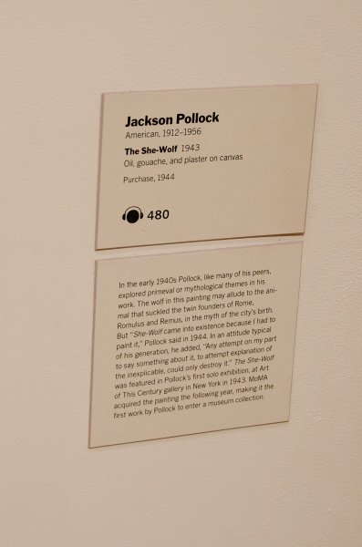 Manhattan032611-2040.jpg - "The She-Wolf," by Jackson Pollock, 1943.